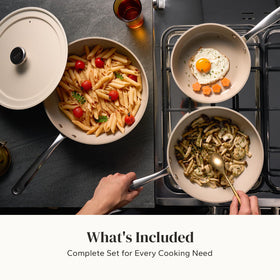 Redchef easy-clean ceramic pans wipe clean for quick maintenance
