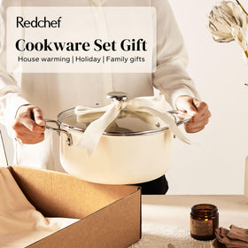 Redchef glass lids 9.5-inch provide clear visibility and steam control.