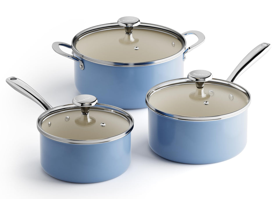 Redchef non-stick stock pot 5qt with lid for quick, easy-release soups and stews.