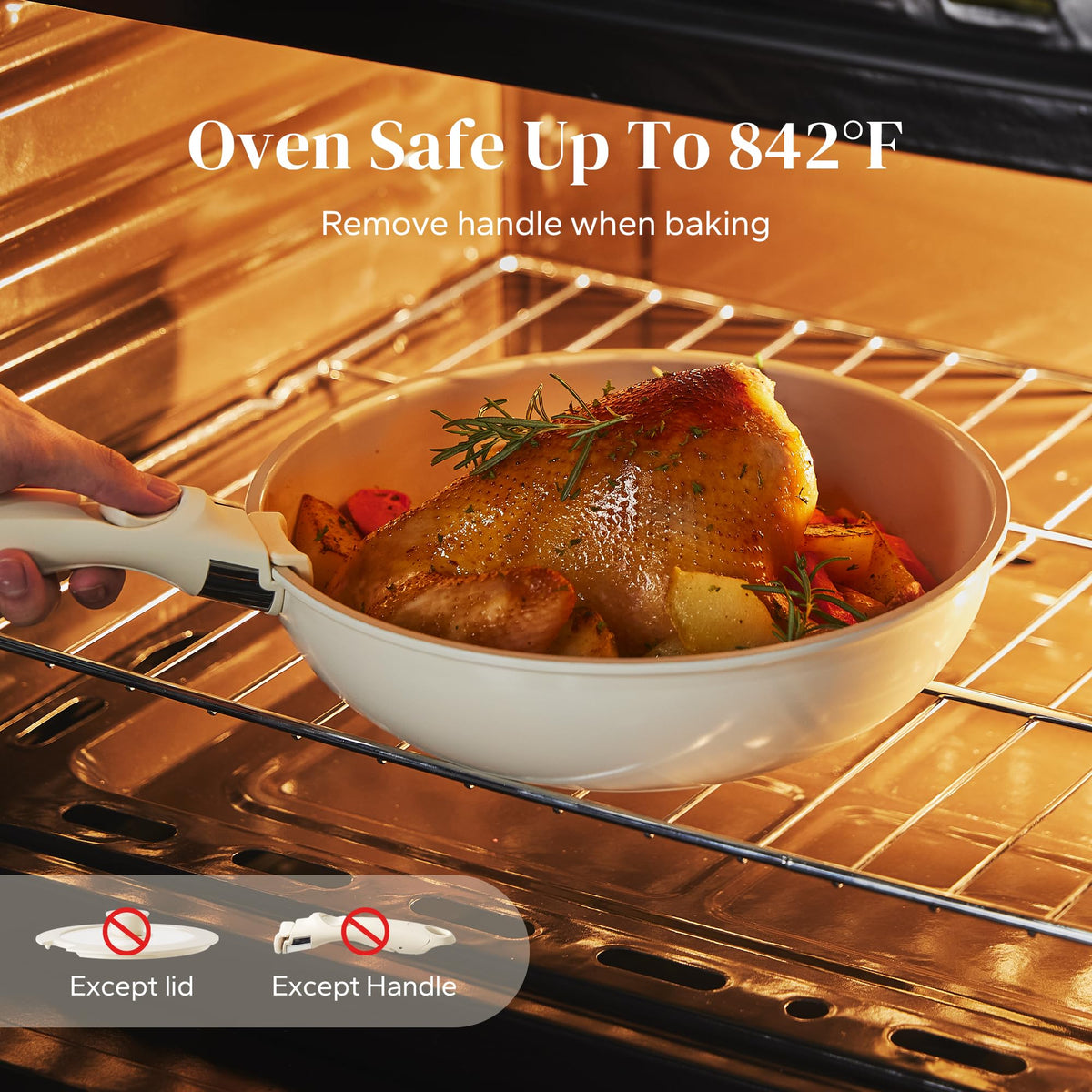 Redchef oven-safe ceramic cookware ready for stovetops, oven, and grill