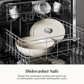Redchef oven-safe design supports finishing dishes in the oven