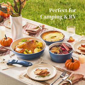 Redchef oven-safe pots and pans showcase high-temperature resilience.