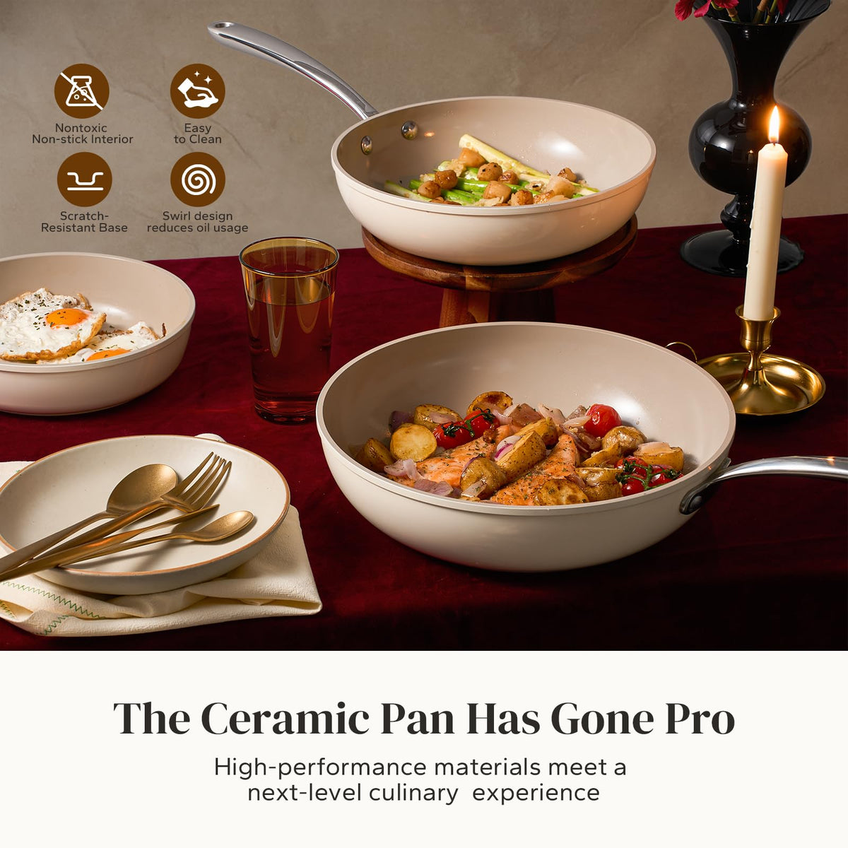 Redchef pan lid fits all sizes for convenient steaming and simmering