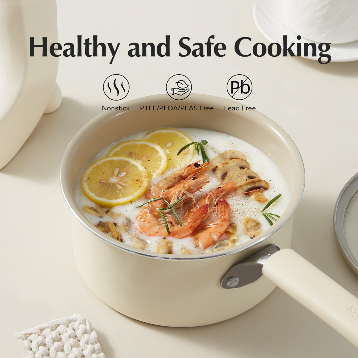 Redchef PFAS-free cookware symbol highlights toxin-free cooking for everyday meals.