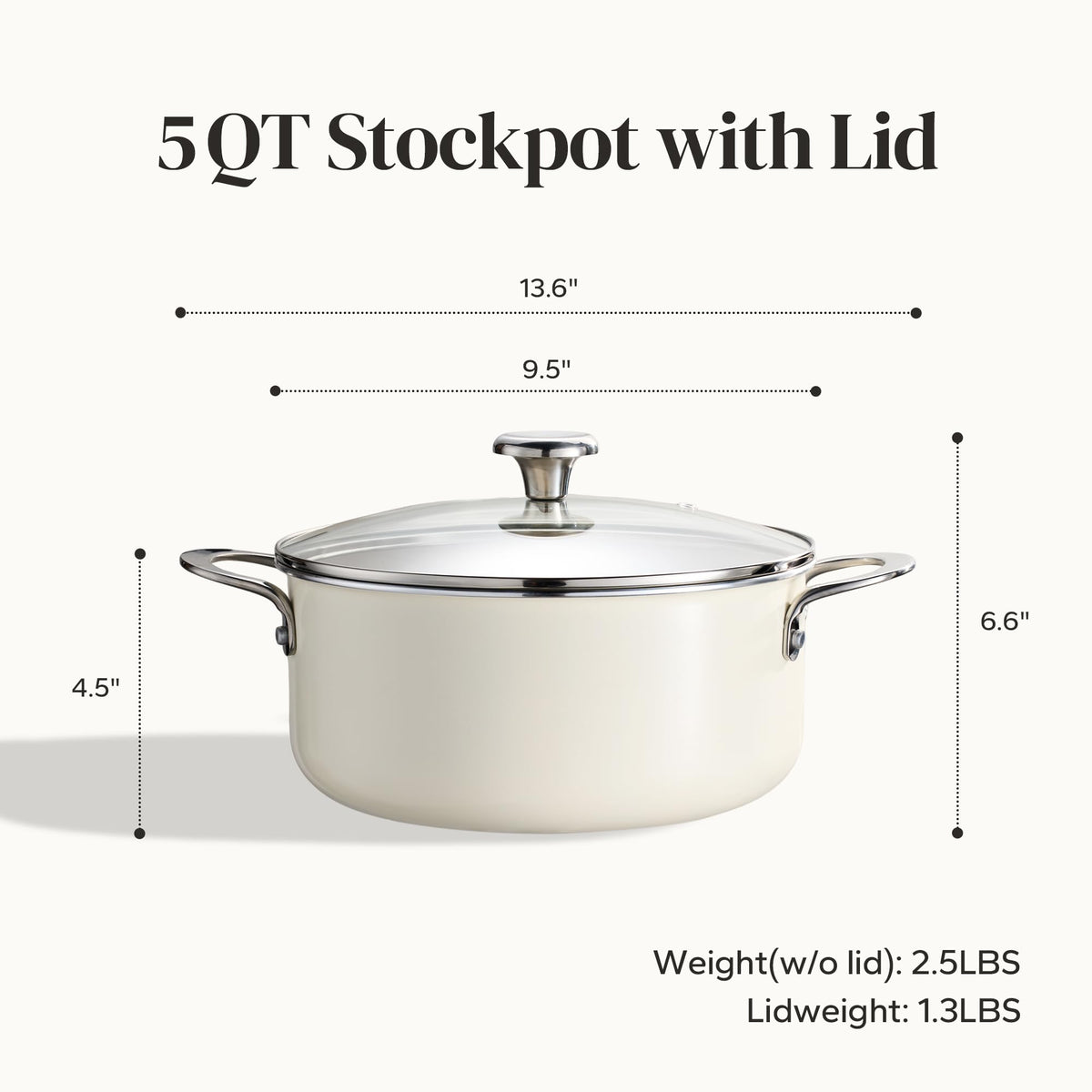 Redchef stay-cool handles provide a secure grip while lifting hot pots.