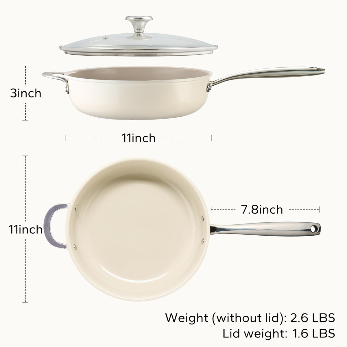 Redchef nonstick delivers even heat across the pan.