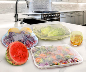 ReDeMM microwave-safe latex band cover for defrosting leftovers safely.