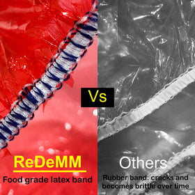 ReDeMM stretchable translucent covers fit various bowls and lids.