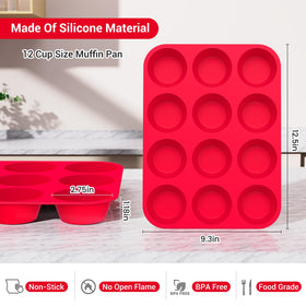 Redfly BPA-free cupcake pan ensures safe materials for everyday baking.