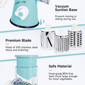 REDPANT Rotary Cheese Grater blades dishwasher-safe for easy cleanup.