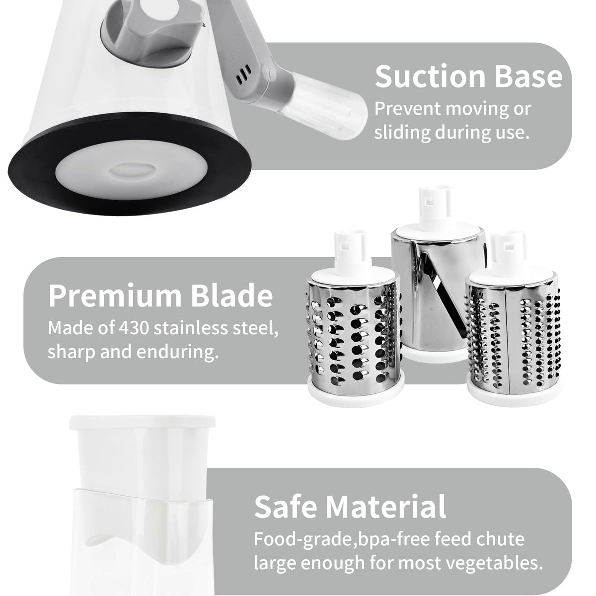 REDPANT rotary cheese grater quick and easy cleanup after prep.