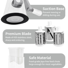 REDPANT rotary cheese grater quick and easy cleanup after prep.