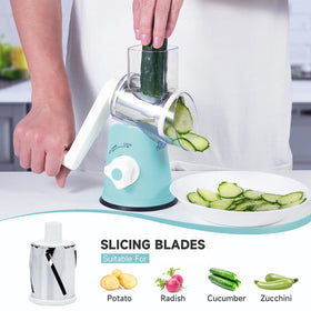 REDPANT Rotary Cheese Grater hand crank delivers fast, even cuts.