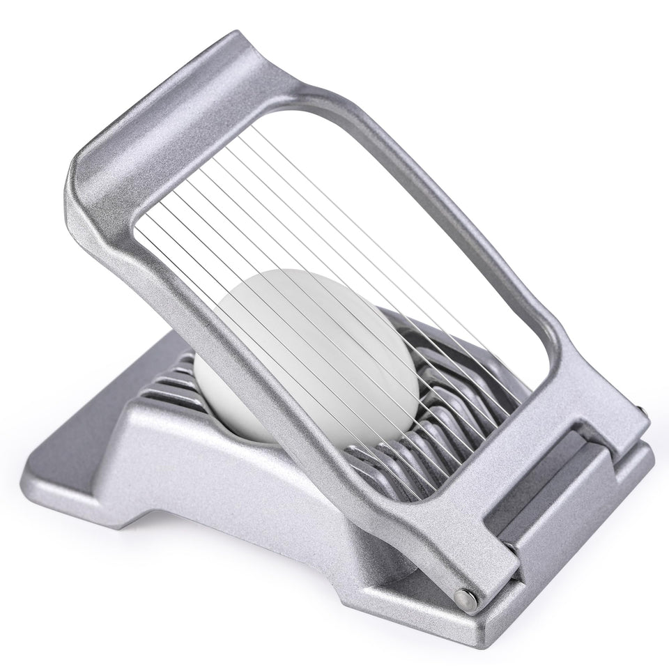 REDSETS egg slicer assembly shows sturdy construction for precise, even slices.