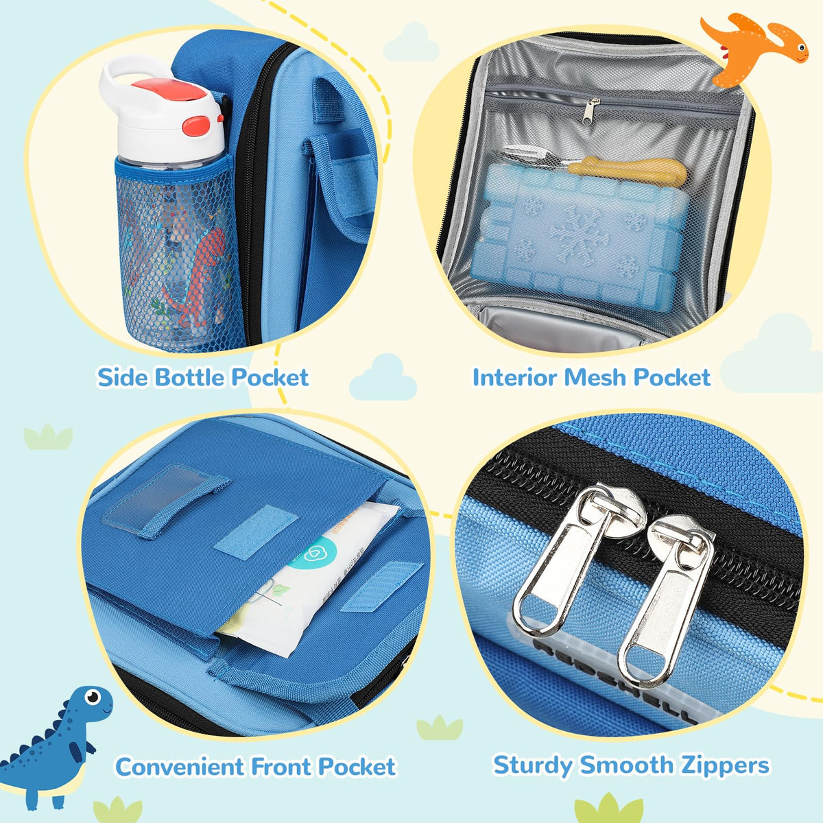 REDSHELL detachable name tag prevents lunch tote mix-ups at school or camp