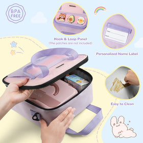 REDSHELL large capacity lunchbox fits bento boxes and snacks.