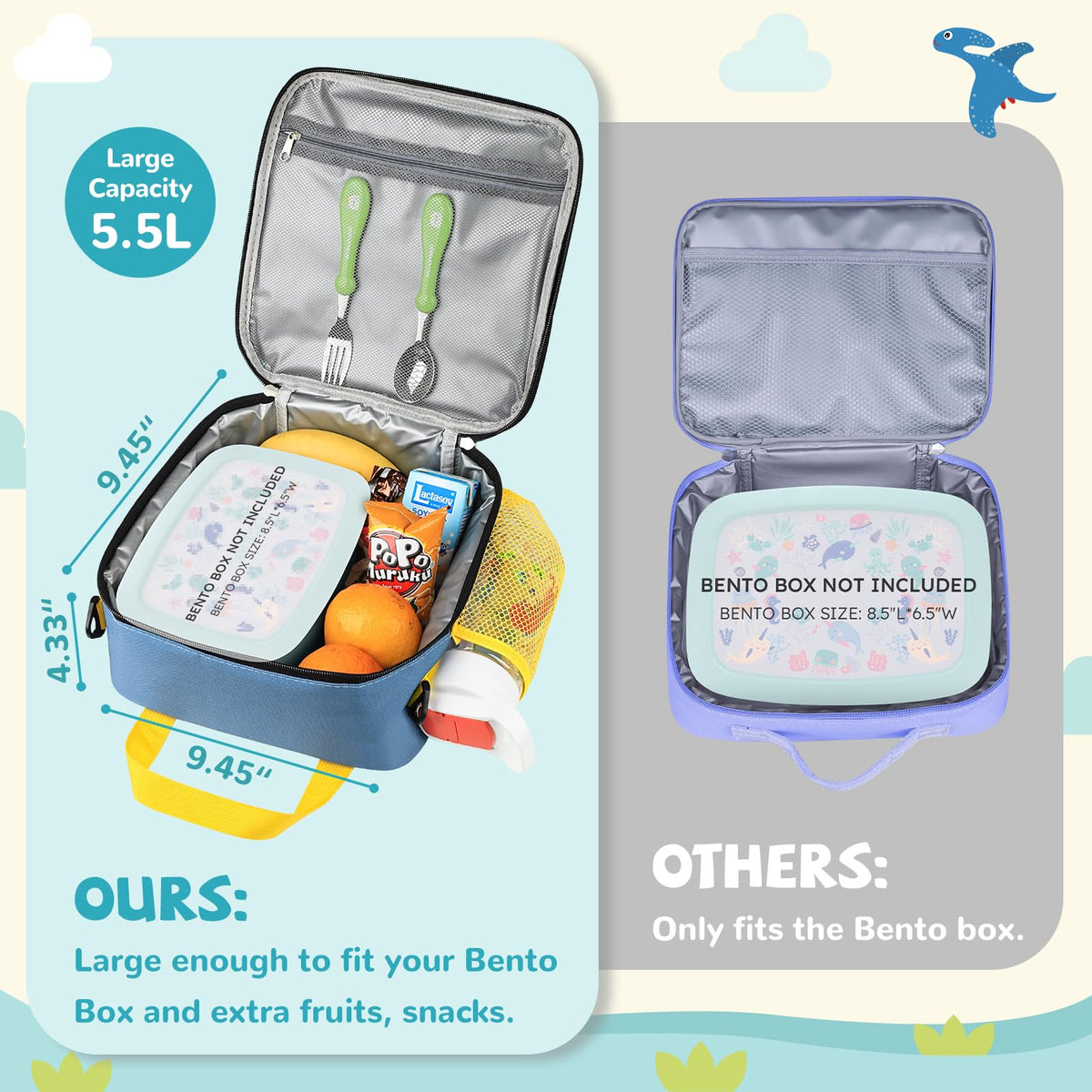 RedShell insulated interior keeps meals fresh for longer on school days.