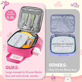 REDSHELL Kids Tactical Lunch Box main compartment open to show spacious 5.5L capacity.