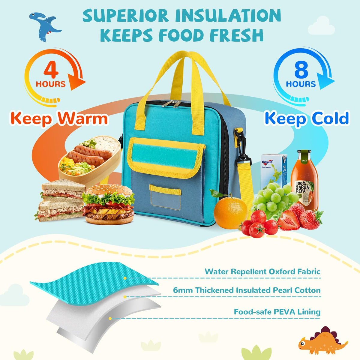 RedShell detachable name tag helps prevent lunch mix-ups.
