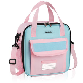 REDSHELL tactical lunch box pink front view, ideal for school lunches and easy carrying