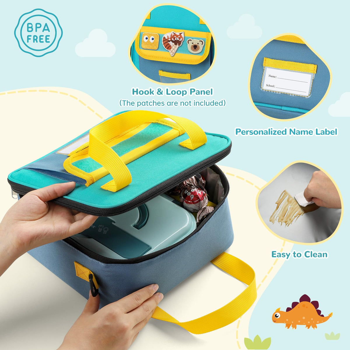 RedShell lunch bag with side water bottle holder simplifies on-the-go hydration.