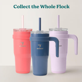 Tumbler fits most cupholders for travel and commuting