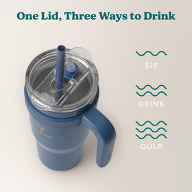 Reusable straw included with REDUCE tumbler for on-the-go hydration