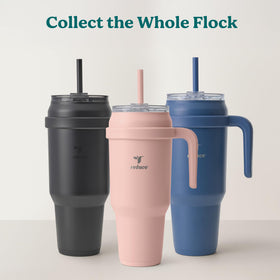 REDUCE dual-wall insulation keeps beverages cold or hot longer.