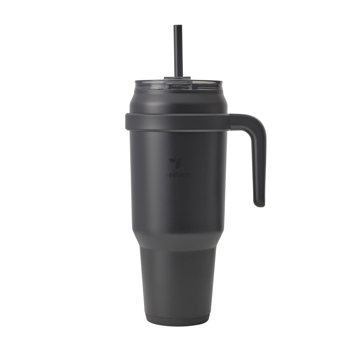 REDUCE 50 oz tumbler with handle and sip-it-your-way lid keeps drinks cold on commutes.