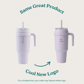 REDUCE 50 oz tumbler with soft sit base fits most cupholders securely.