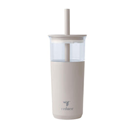 REDUCE Aspen 20 oz glass tumbler with lid and straw keeps drinks cold up to 12 hours