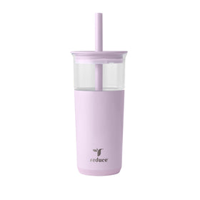 Reduce Aspen 20oz glass tumbler with lid keeps drinks cold up to 12 hours.