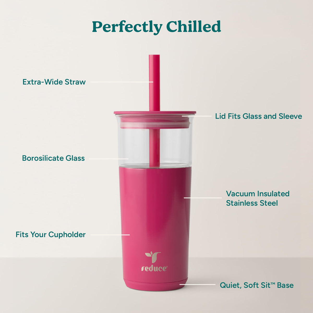 REDUCE Aspen extra wide straw suited for boba and thick smoothies