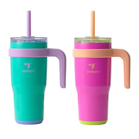 REDUCE Cold1 tumbler in rose pink keeps beverages cold for hours and fits most cupholders.