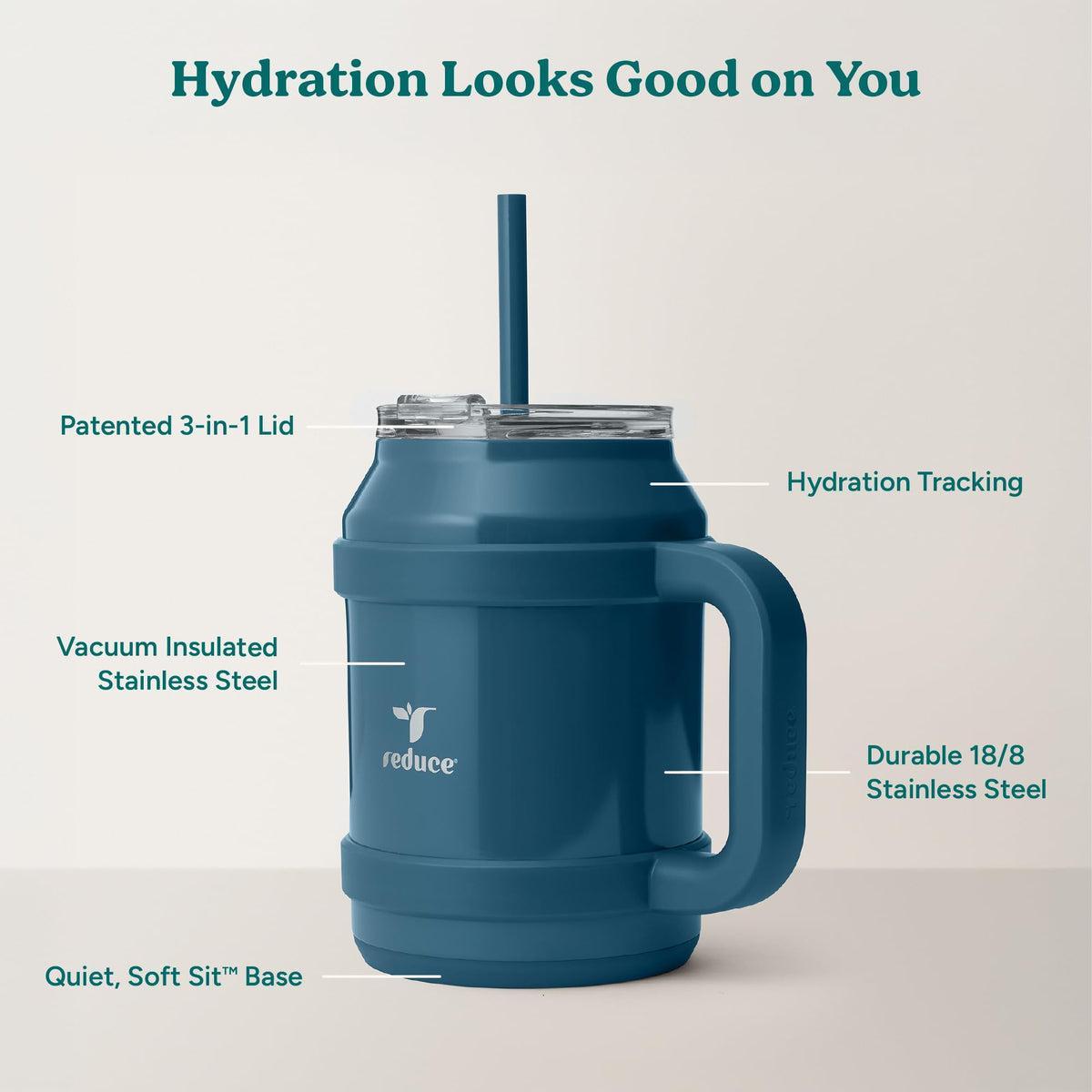 REDUCE Cold1 tumbler insulation preserves cold drinks for hours