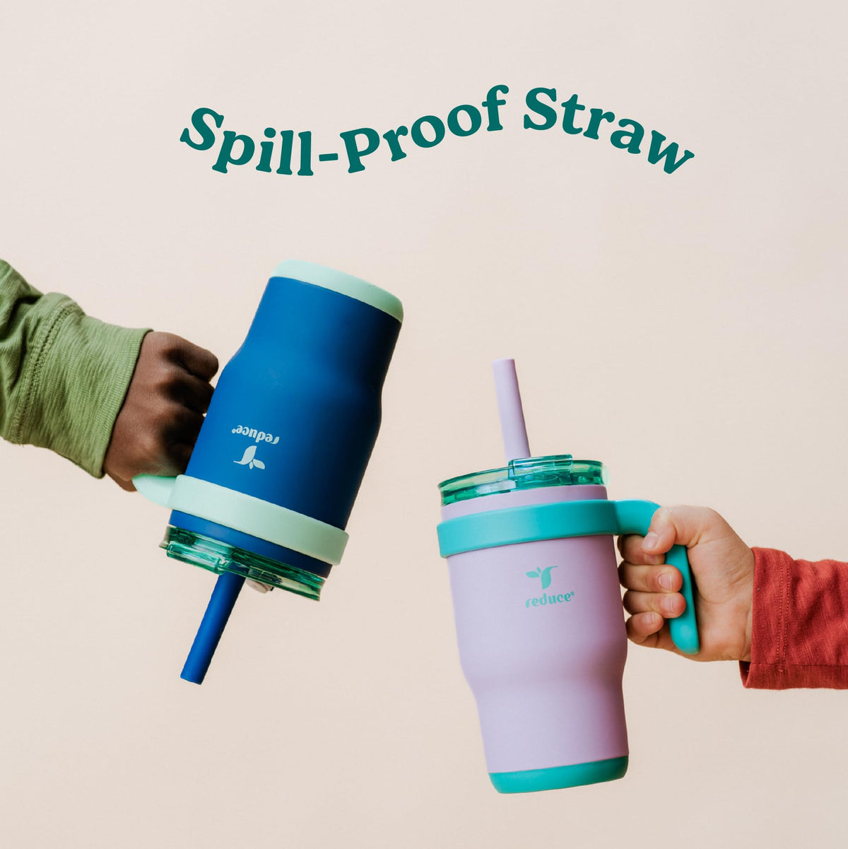 REDUCE Coldee reusable silicone straw supports mess-free sipping