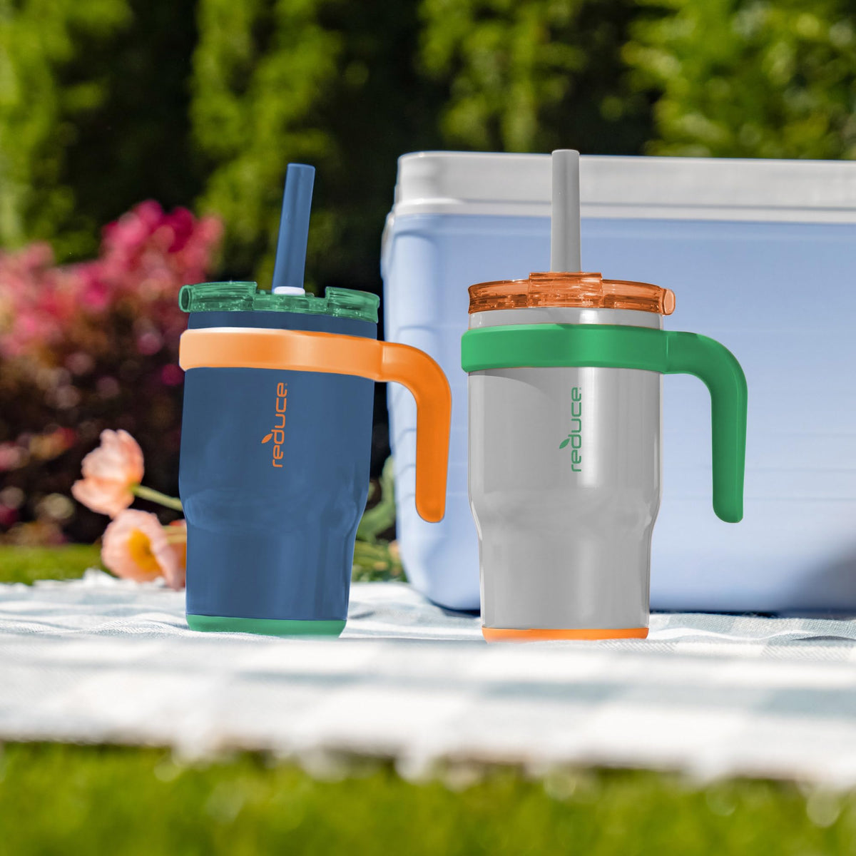 REDUCE Coldee tumbler in use at school or home for easy hydration.