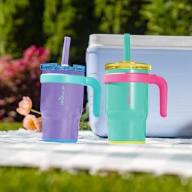 REDUCE Coldee Tumbler purple and teal colorway for easy identification