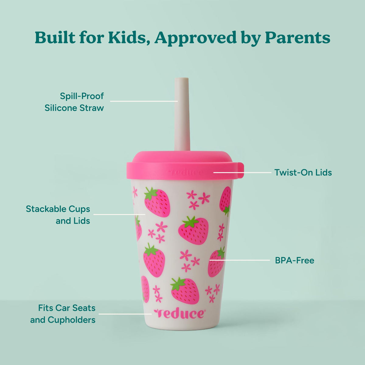 REDUCE GoGo's dishwasher-safe cups simplify cleanup after meals and adventures.