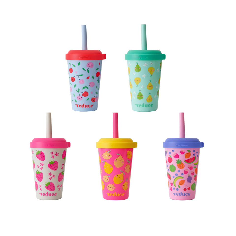 REDUCE GoGo's kid tumbler with spill-proof straw keeps drinks contained on the go.