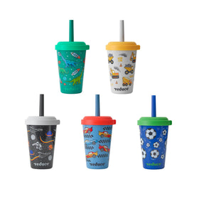 REDUCE GoGo tumbler with spill-proof straw keeps drinks mess-free during outings.