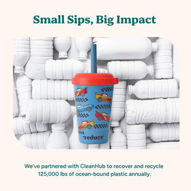 REDUCE GoGo cups feature vibrant designs to spark kids' sipping.