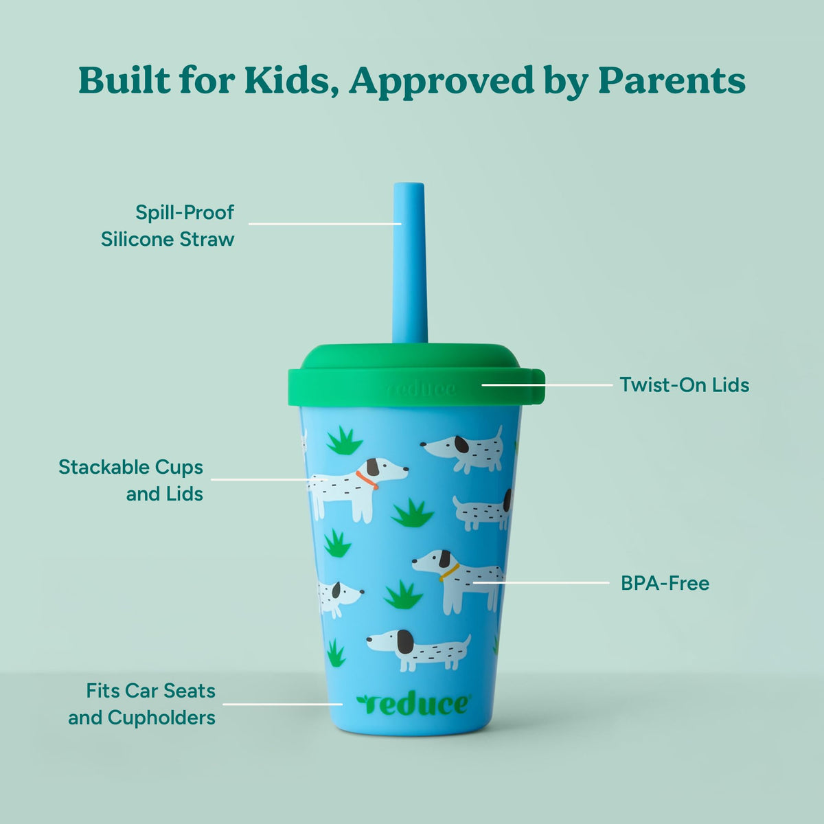 Dishwasher-safe REDUCE GoGo's kids tumbler for easy cleaning