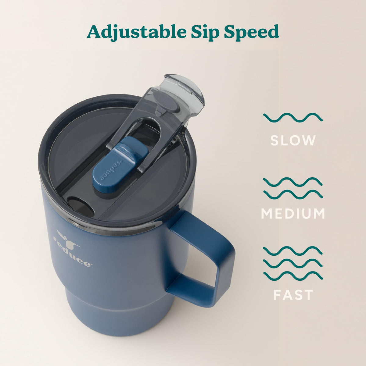 REDUCE Hot1 Mineral Blue finish adds style to everyday beverages
