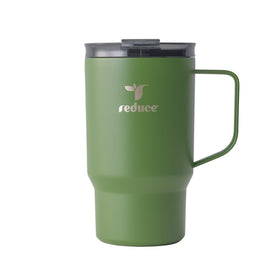 REDUCE Hot1 18oz mug with temperature-adjusting lid keeps heat during commutes.