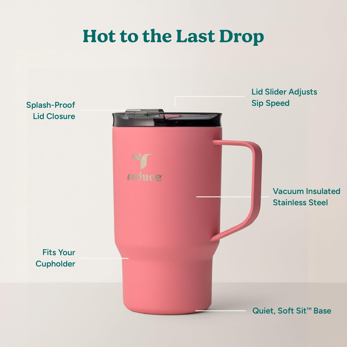 REDUCE Hot1 cupholder-friendly mug fits car setups for busy days