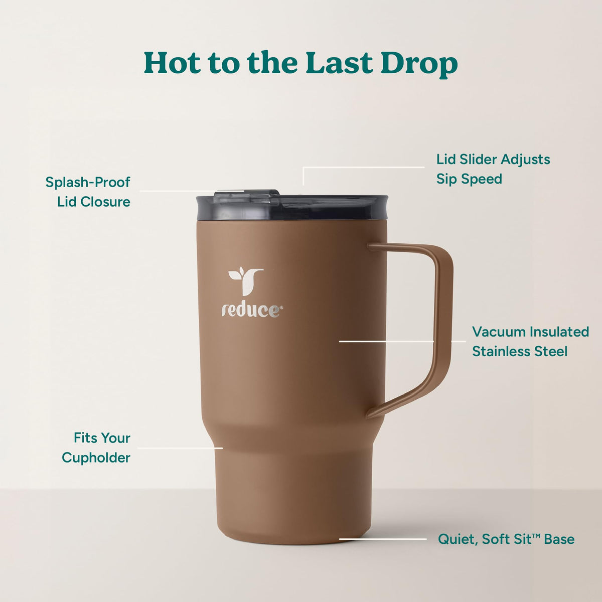 REDUCE Hot1 durable 18/8 stainless steel body for daily use.