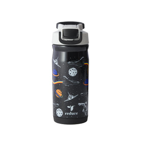 REDUCE Hydrate Pro Kids 14oz bottle with galaxy finish, front view for school hydration.