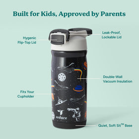 Leak-proof lid and triple seal ensure mess-free school bags.