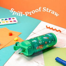 REDUCE Hydrate Pro Kids bottle in Jurassic Space finish resisting scratches.